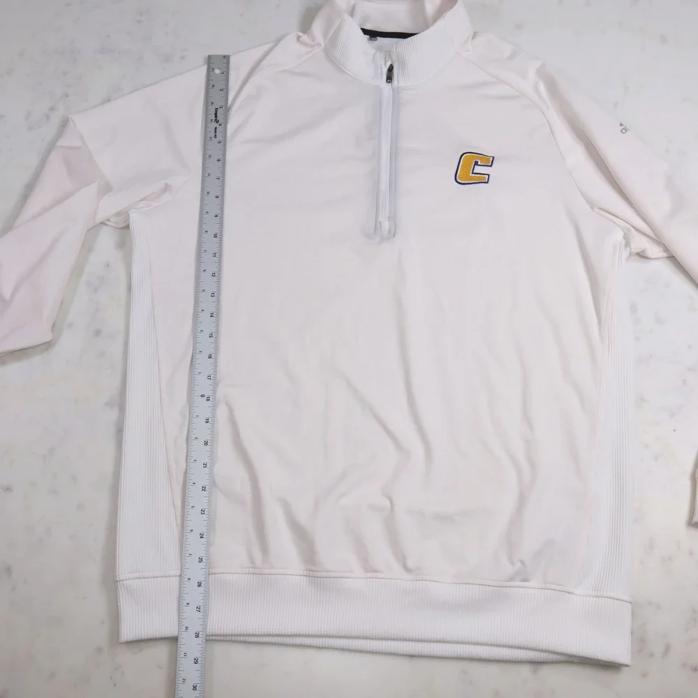 Adidas Golf UT Chattanooga White Quarter Zip Pullover Embroidered Logo Size L